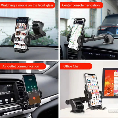 Universal 360° Car Phone Holder for Windshield and Dashboard