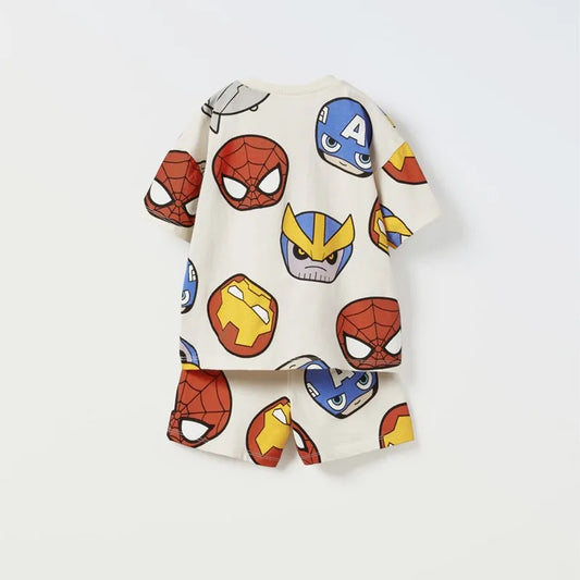 Ensemble 2 pièces haut et pantalon de dessin animé printemps et automne