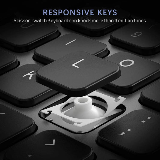 Wiederaufladbares kabelloses Tastatur-Maus-Set – Leises Combo-Set in voller Größe