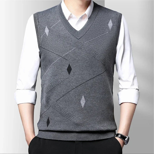 Winter Warm Thickened Men's Sweater Vest Tank Top