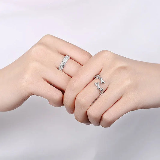 Tree and Vine Couple Rings for Men and Women