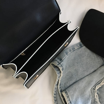 Diamond Lock Shoulder Bags - Leather Handbags