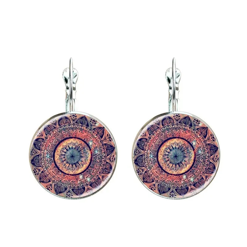 Boho Mandala Earrings - Yoga Amulet Charm for Women
