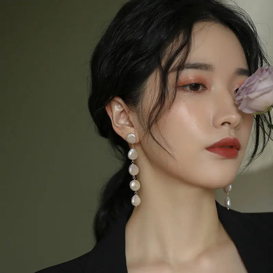 Pearl Tassel Earrings