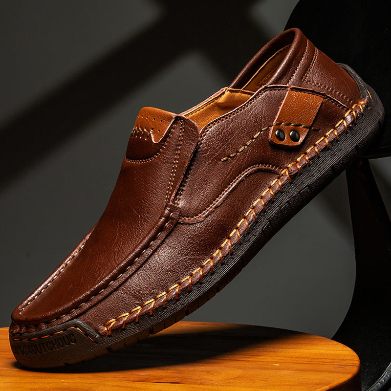 Chaussures à semelle souple en cuir pour hommes