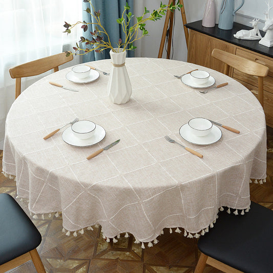 Nappe ronde élégante pour les repas à la maison