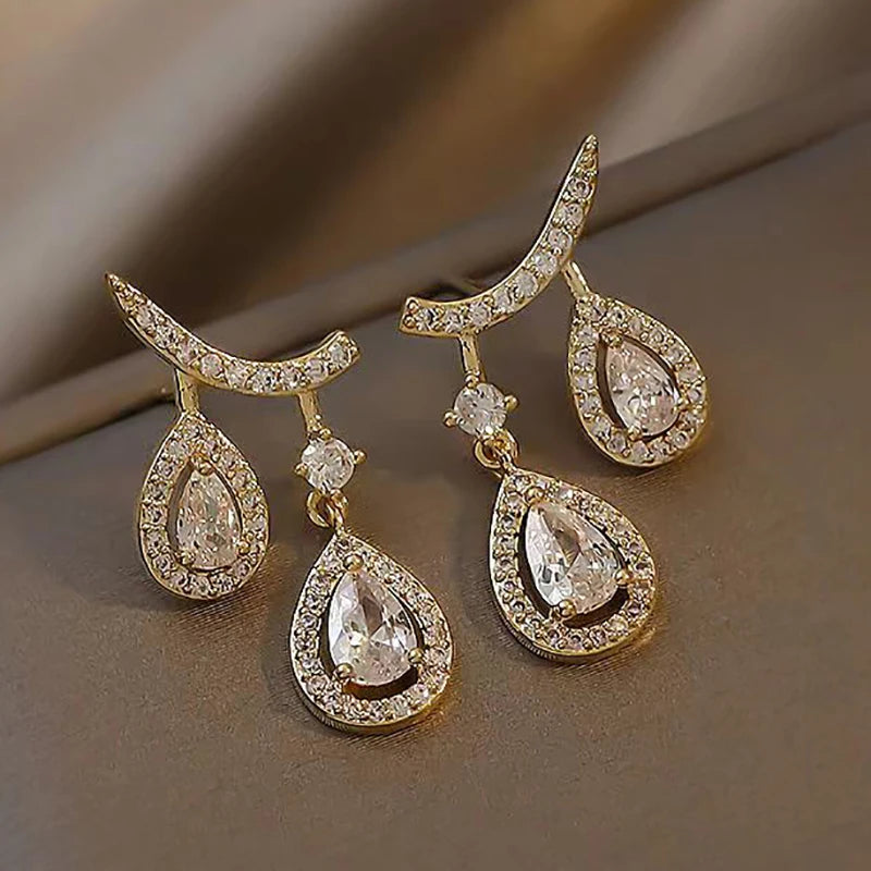drop earrings, earrings women, cubic zirconia drop earrings, drop earrings for women, cubic zirconia earrings, zirconia drop earrings, cz drop earrings, drop earrings women