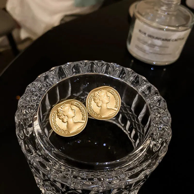 Boucles d'oreilles portrait aiguille en argent 925 pour femme