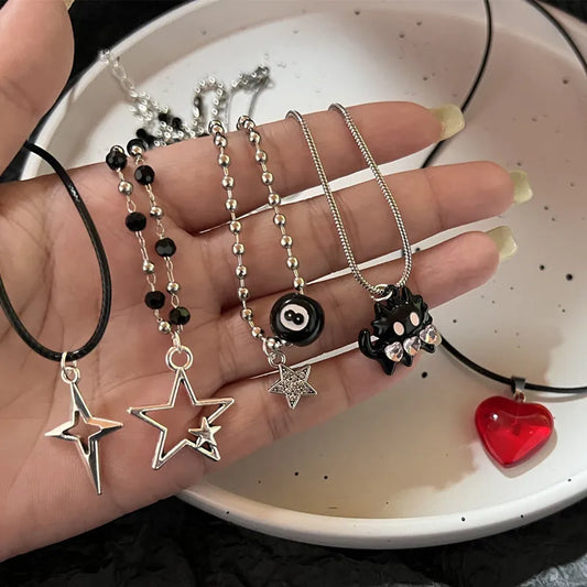rope necklace, star pendant, necklace pendant, star pendant necklace, leather rope, leather necklace, leather rope necklace, star necklace, necklace jewelry, rope chain necklace