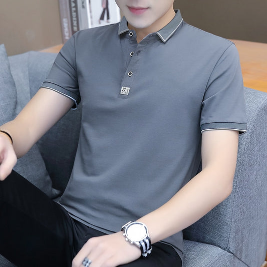 T-shirt d'été en coton pour hommes, coupe ajustée