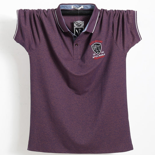 5XL Purple Polo - Badge Business Office Shirt