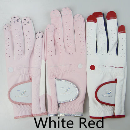 Breathable PU Golf Fingerless Gloves