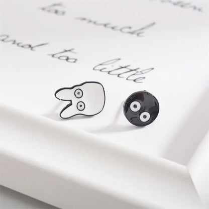 Quirky Cartoon Asymmetric Stud Earrings - Cute & Playful