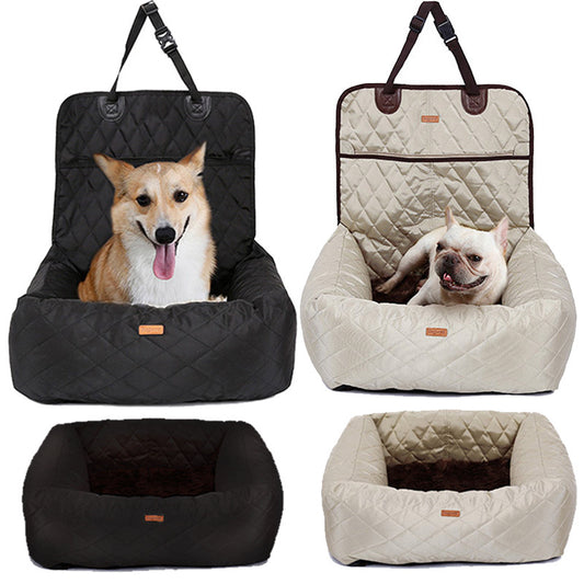 Foldable Pet Dog Carrier & Car Seat Pad