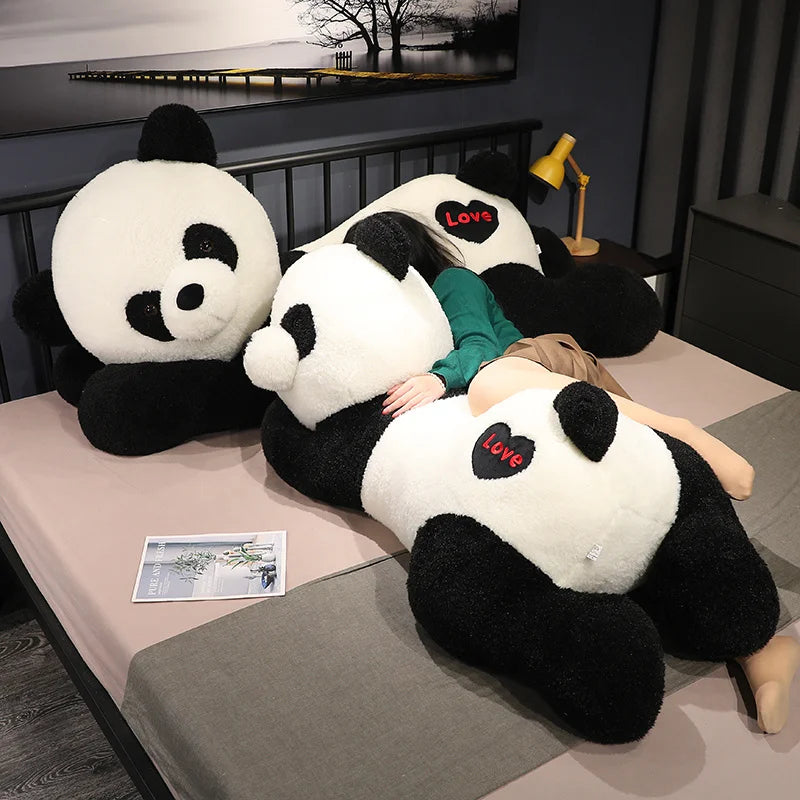 cute panda plush pillow, panda plush pillow 100cm, large panda stuffed pillow, kawaii panda plush toy, giant panda plush cushion, soft panda plush pillow, panda cuddly toy 100cm, cute panda plush cushion, big panda plush pillow, panda hugging pillow