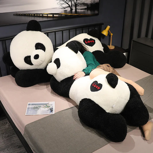 cute panda plush pillow, panda plush pillow 100cm, large panda stuffed pillow, kawaii panda plush toy, giant panda plush cushion, soft panda plush pillow, panda cuddly toy 100cm, cute panda plush cushion, big panda plush pillow, panda hugging pillow