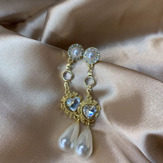 Boucles d'oreilles en perles pour femmes, tempérament doux
