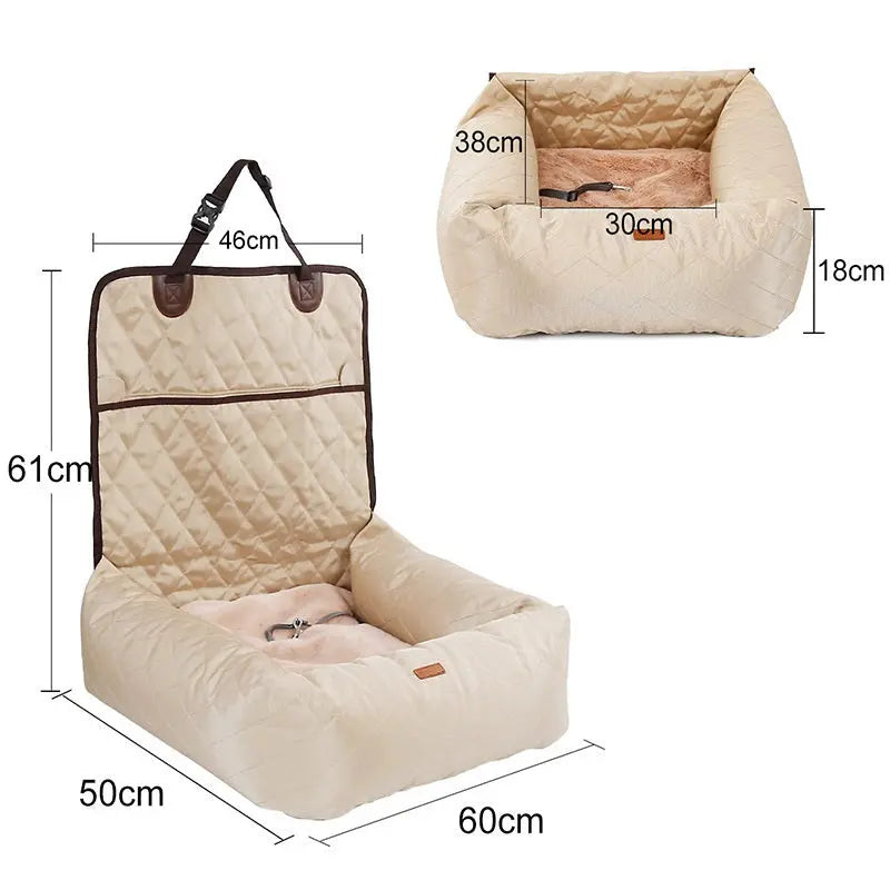 Foldable Pet Dog Carrier & Car Seat Pad