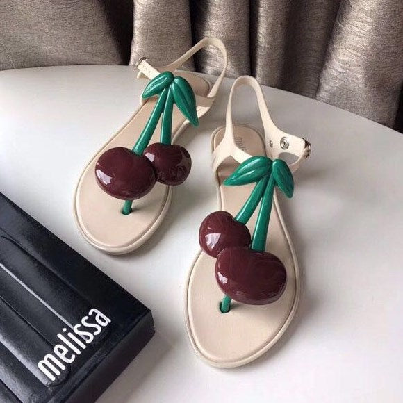 Cherry Jelly Flip Flops Beach Sandals