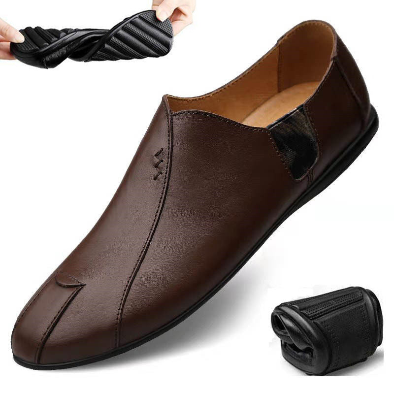 Classic Leather Shoes for Middle-aged Men