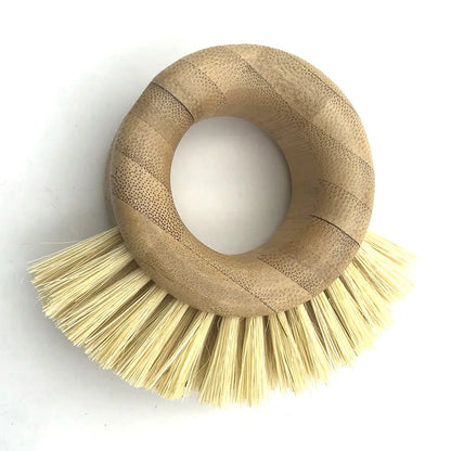 Natural Bamboo Sisal Kitchen Cleaning Brush