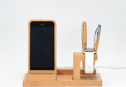 Multi-Function Wood Charging Stand