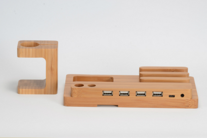 Multi-Function Wood Charging Stand