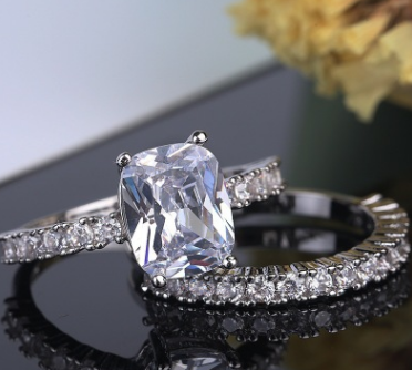Stackable Rings Set: Elegant Wedding Pair