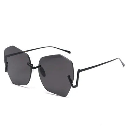 Polygonal Flat Lens Sunglasses