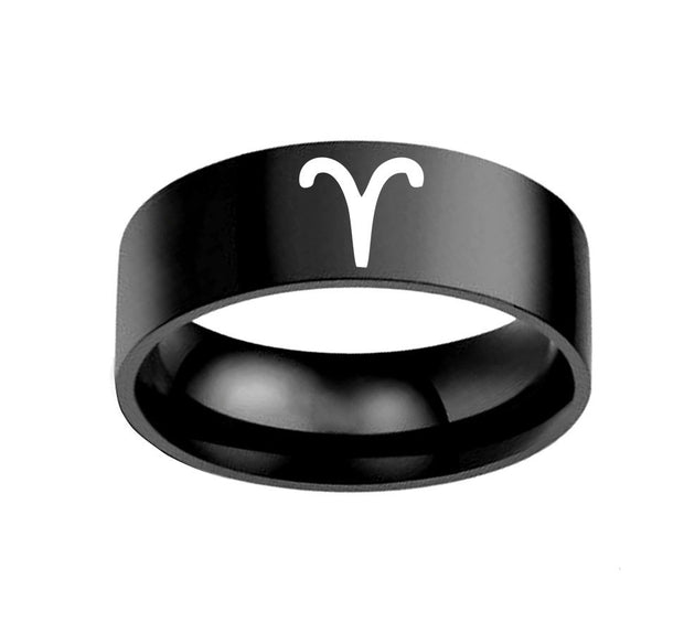 Zodiac Rings - Stainless Steel Constellation Set