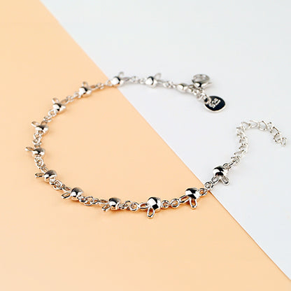 Platinum Rabbit Bracelet - Simple