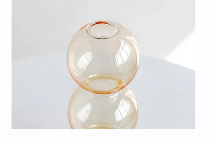 Elegant Glass Gourd Vase for Dried Flower Arrangements