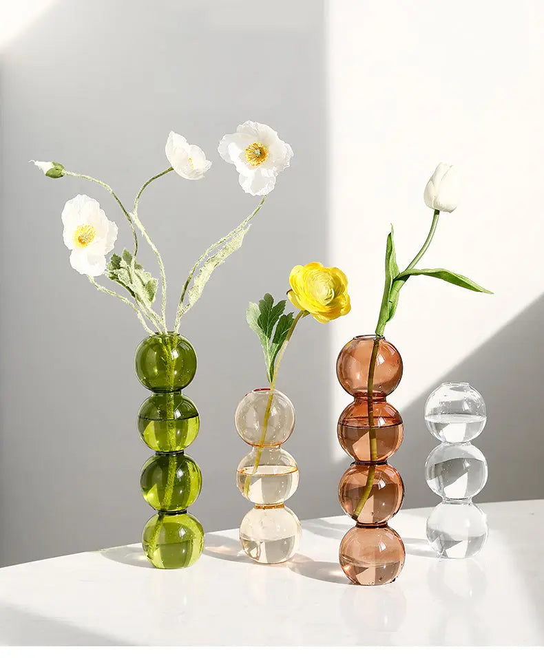 Elegant Glass Gourd Vase for Dried Flower Arrangements