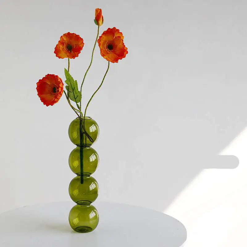 Elegant Glass Gourd Vase for Dried Flower Arrangements