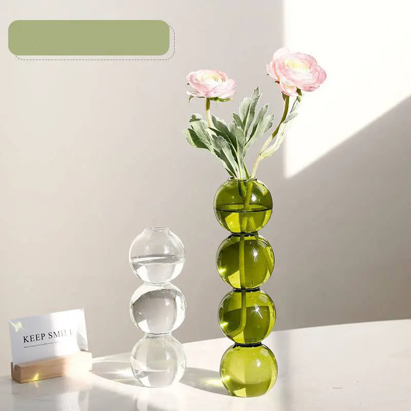 Elegant Glass Gourd Vase for Dried Flower Arrangements