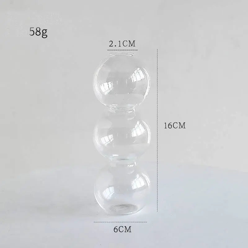 Elegant Glass Gourd Vase for Dried Flower Arrangements