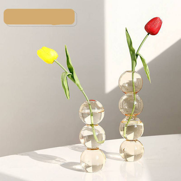 Elegant Glass Gourd Vase for Dried Flower Arrangements