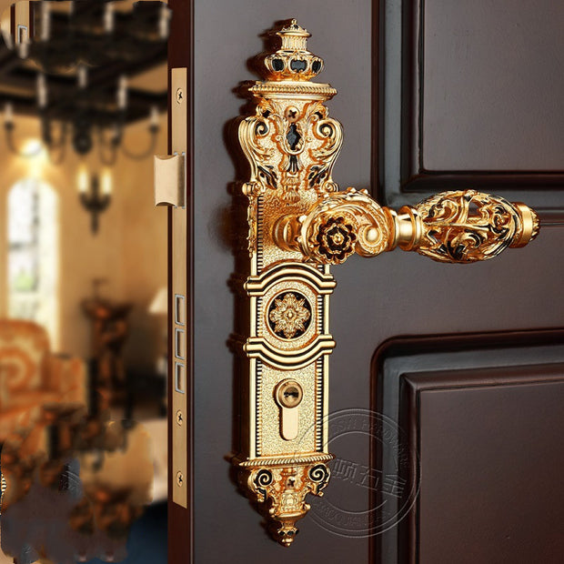 European Luxury Wooden Door Lock