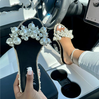 Pearl Fashion Flip Flops  Summer Sandals
