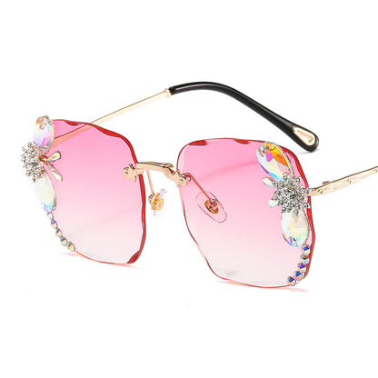 Stylish Rhinestone Gradient Sunglasses