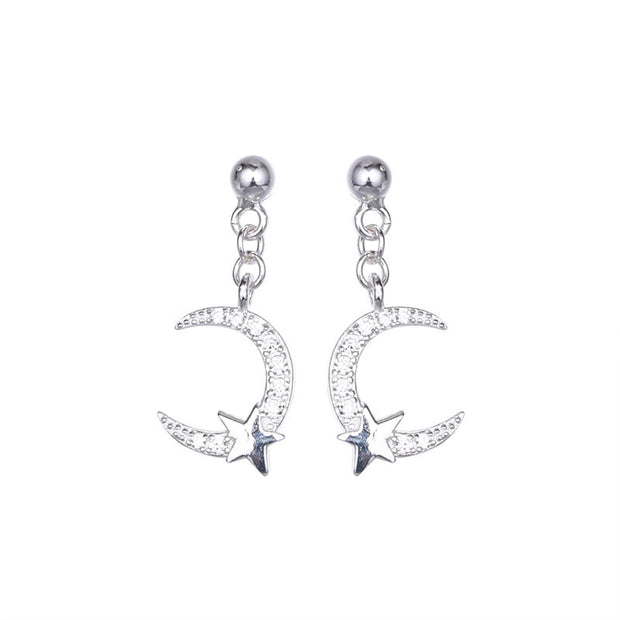 Sodrov Earrings Jewelry Natural Star For Women Silver