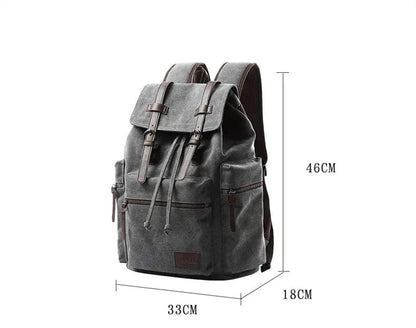 Stylish Canvas Backpack for Men - Trendy Casual Travel Bag