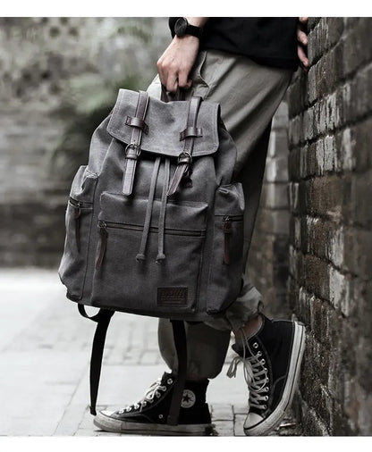 Stylish Canvas Backpack for Men - Trendy Casual Travel Bag