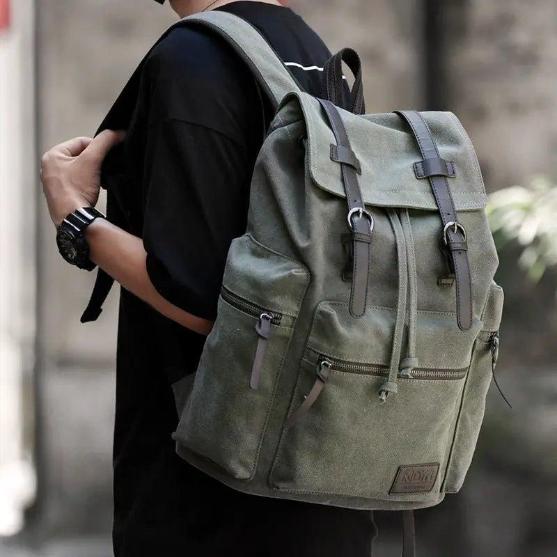 Stylish Canvas Backpack for Men - Trendy Casual Travel Bag