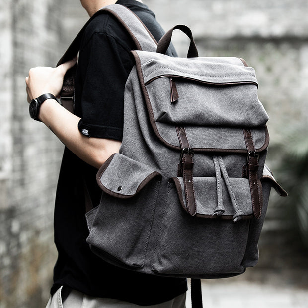 Stylish Canvas Backpack for Men - Trendy Casual Travel Bag