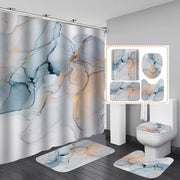 Elegant 3D Shower Curtain & Anti-Slip Mat Set