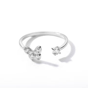 Charming Crystal Butterfly Ring