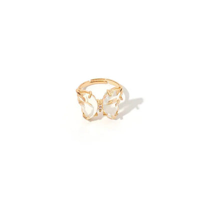 Charming Crystal Butterfly Ring