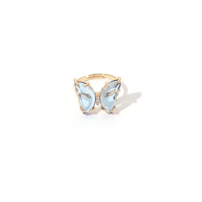 Charming Crystal Butterfly Ring