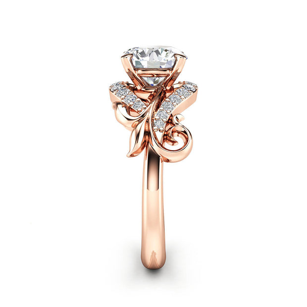Elegant Rose Gold Bridal Jewelry - Flower Design